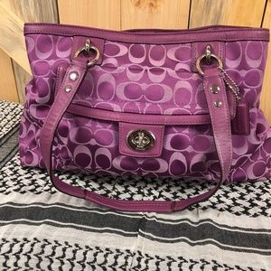 Authentic Purple Coach Bag